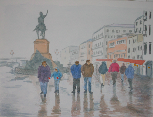 Venise sous la pluie